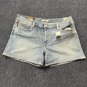 Levis Mid Length Shorts Mens 34 Light Wash Blue Denim Jean WaterLess 299650130
